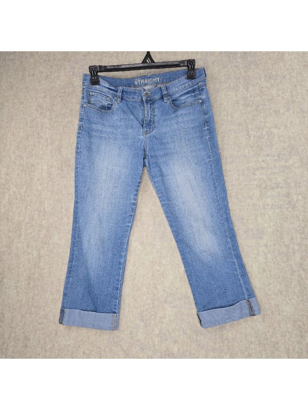 New York & Company Womens Straight Leg Low Rise Jeans Size 8 Blue Denim
